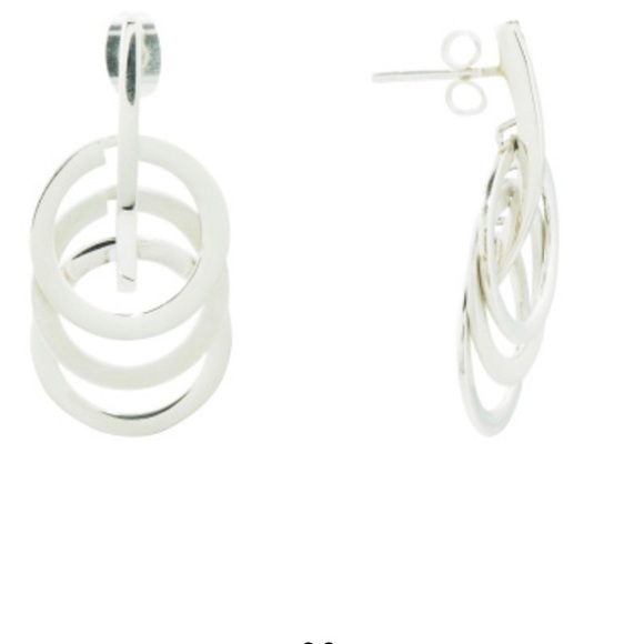 Teocalli NWT Sterling Silver Multi Ring Earrings - Picture 1 of 2